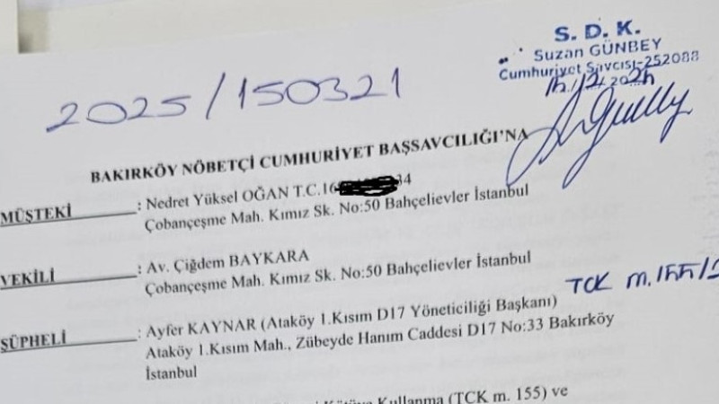 Prf. Dr. Ayfer Kaynar’a Suç Duyurusu