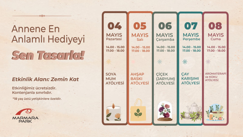 Marmara Park AVM’de Ücretsiz Atölye Fırsatı