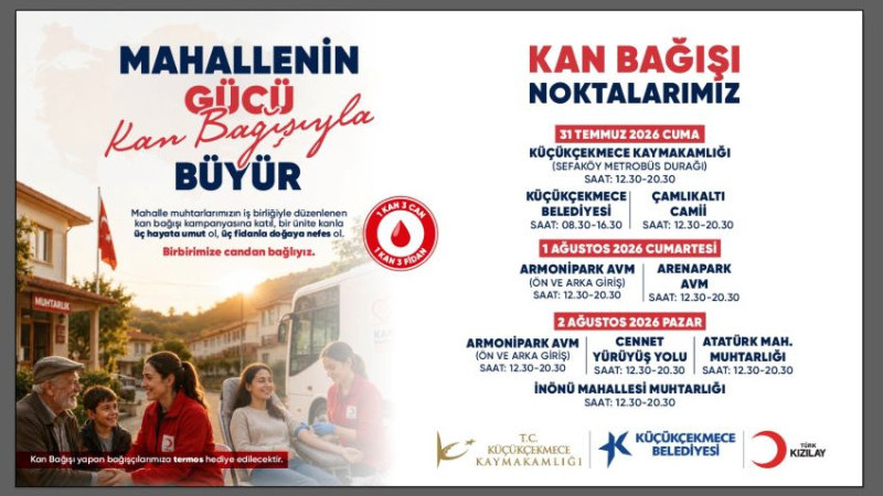 Küçükçekmece’de Büyük Kan Bağış Kampanyası